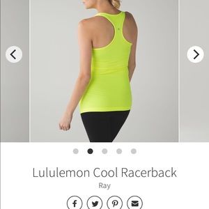Lululemon Cool Racerback Ray Sz 6